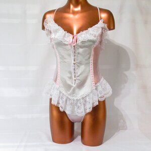 Vintage Duet Satin Sissy Babydoll Top L